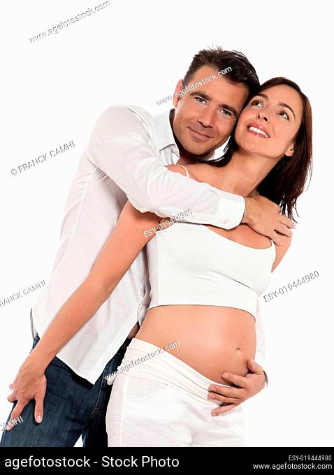 Pregnant Woman Portrait Smiling Cheerful