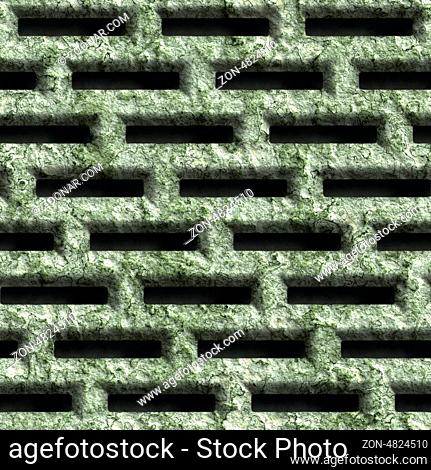 Corroded square vent - seamless background