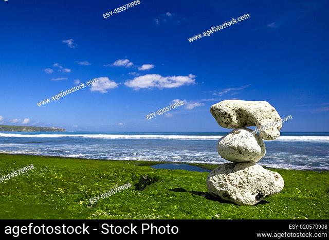 White Stones in a beach