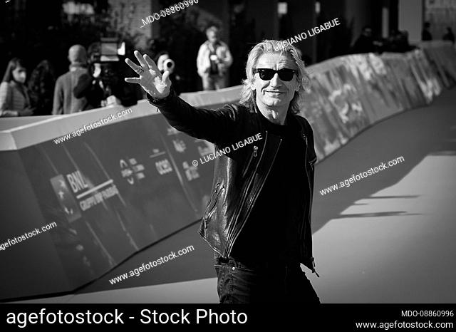 Italian singer Luciano Ligabue at Rome Film Fest 2021. Sogni di rock'n'roll red carpet. Rome (Italy), October 16th, 2021