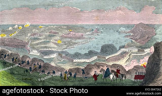 View of Sebastopol at the final assault, 1855. From An Illuminated History of North America, from the earliest period to the present time, published 1860