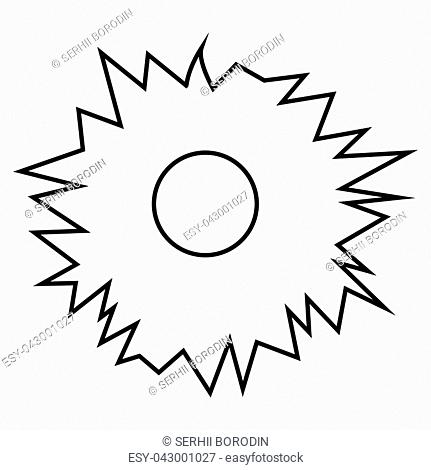 Hole from shot icon black color vector illustration flat style outline