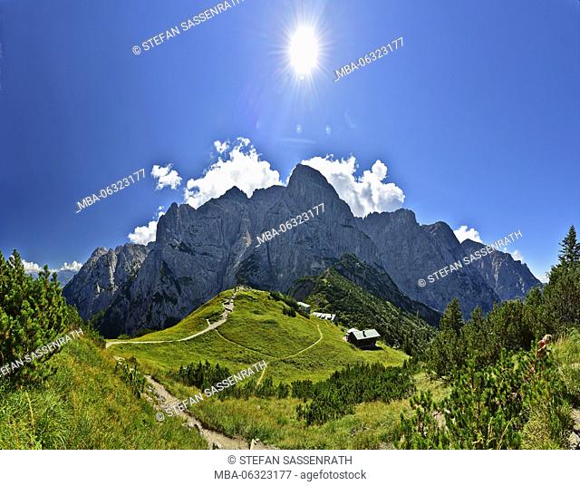 Panoramic view from Stripsenkopf (mountain) against Wilder Kaiser