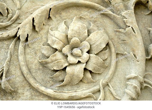 Detail of Bas-relief, Ara Pacis Augustae, Rome, Lazio, Italy