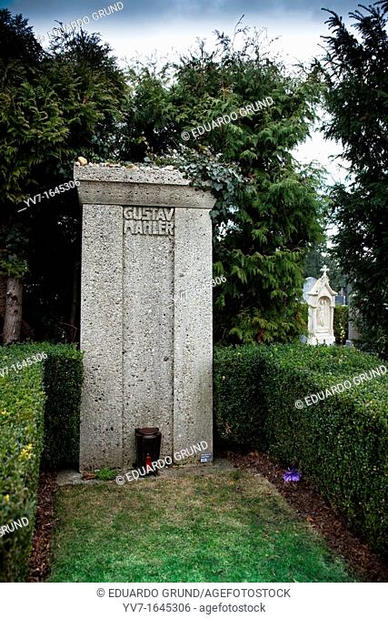 Gustav MAHLER grave in Grinzing Cemetery  Vienna, Austria