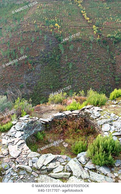 Celtic vestiges in Castro de Vilar  Vilar, Lugo, Galicia, Spain