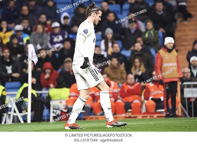 Gareth Bale (midfielder; Real Madrid) in action during the UEFA Champions League match between Real Madrid and PFC CSKA Moscva at Santiago Bernabeu on December...