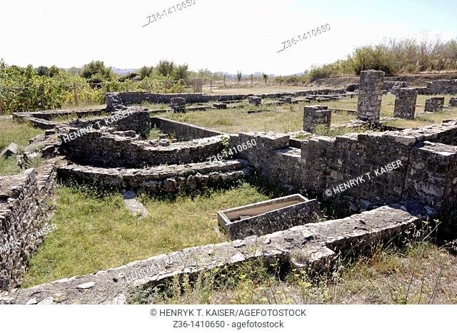Kapljuc, remnants of the oldest Salonitan cemeterial Basilica of the Five Martyns, Salona, Croatia, Europe