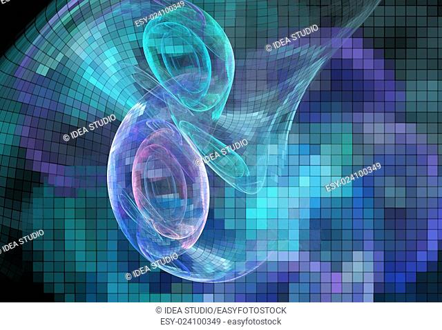 Computer rendered 3d abstract fractal background for creative design