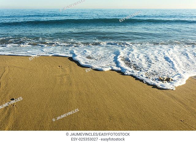 Beach, Caldes d'Estrac, Barcelona province, Spain