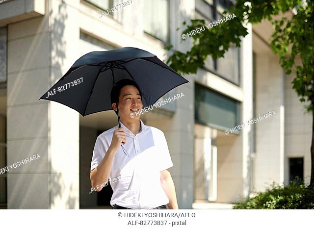 Japanese man with parasol