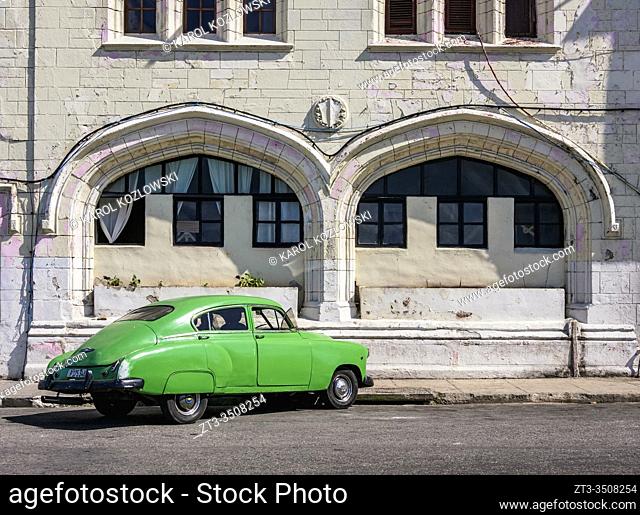 Vintage car in Centro Habana, Havana, La Habana Province, Cuba
