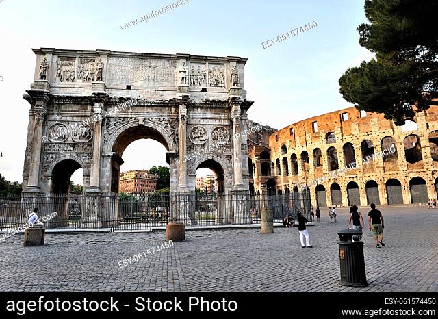 Landscape, Gate of Constantine and Colosseum