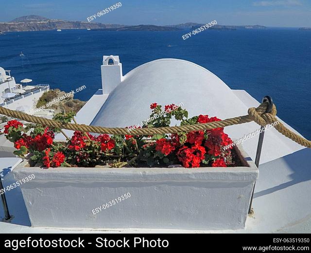 views of the village of Oia in Santorini. High quality photo