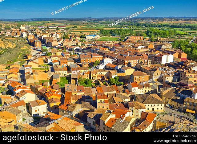 Town View from Cave Traditional Wineries, San Esteban de Gormaz, Soria, Castilla y León, Spain, Europe