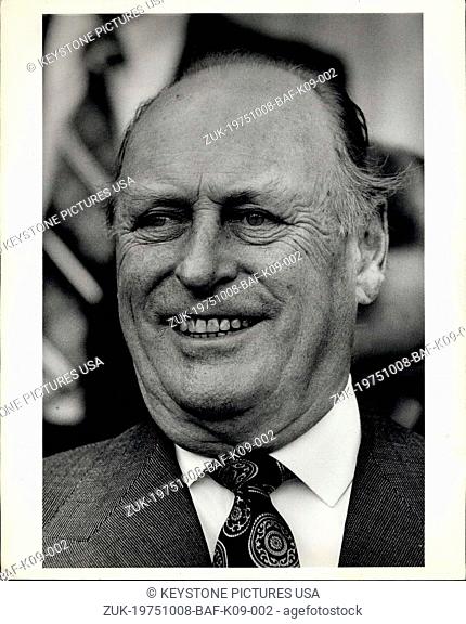 Oct. 08, 1975 - October 8th, 1975 New York City King Olav V of Norway during his visit to the Norwegian Children Home Association in Brooklyn, New York