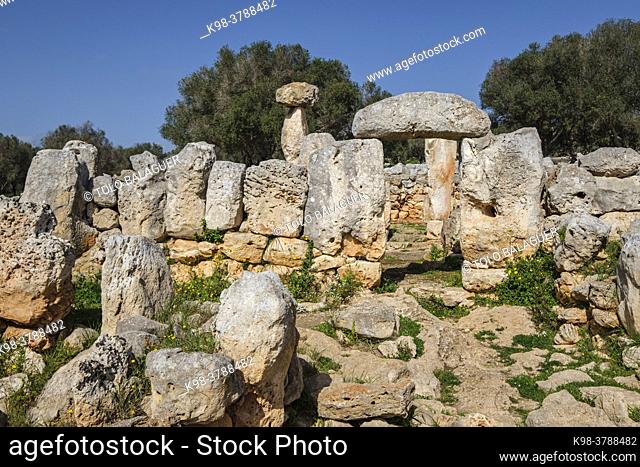 Iron Age dwelling, Torre d'en Galmés talayotic village, Alaior, Menorca, Balearic Islands, Spain
