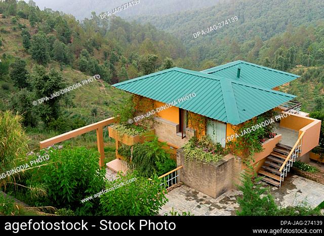 Homestay cottages, Sitla Estate, Nainital, Kumaon, Uttarakhand, India, Asia