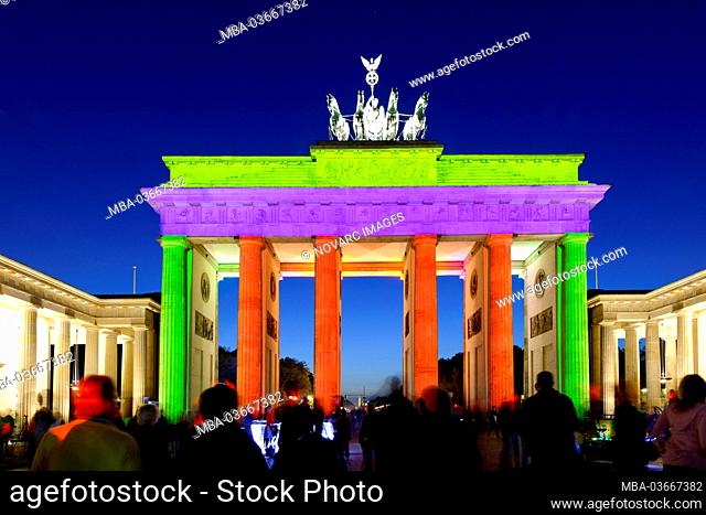 Illumination, Brandenburg Gate, Berlin, Germany
