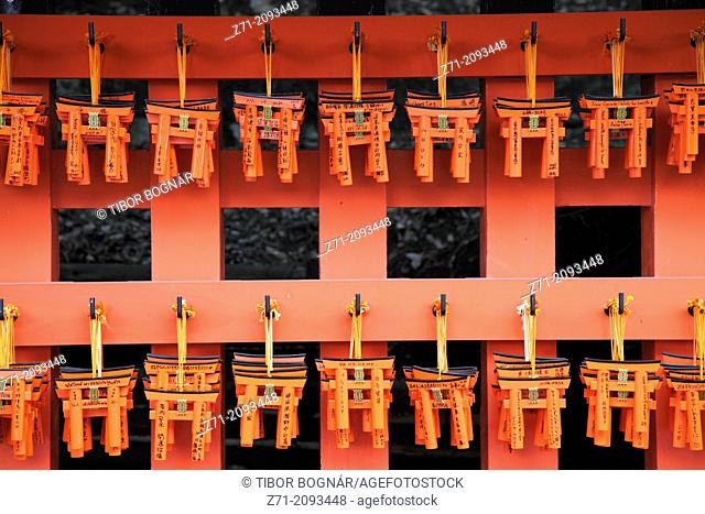 Japan, Kyoto, Fushimi Inari Taisha Shrine, votive offerings,