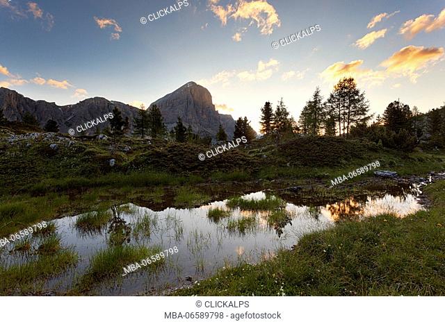 Limedes Lake, Ampezzo Dolomites, Cortina d'Ampezzo, Belluno, Veneto, Italy