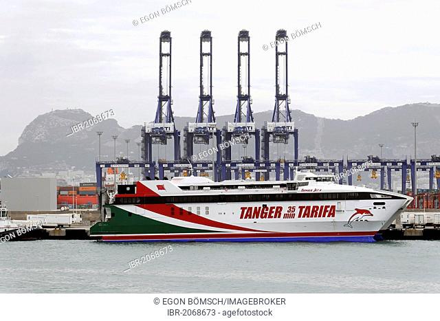 Tanger Jet II, high-speed ferry, Algeciras-Ceuta, port of Algeciras, Spain, Europe