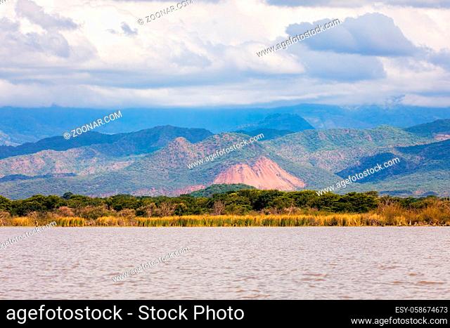 big Chamo Lake, landscape in the Southern Nations, Nationalities, and Peoples Region of southern Ethiopia. Africa Wilderness