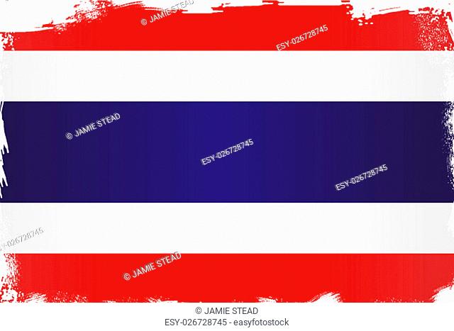 The red white and blue striped flag of Thailand