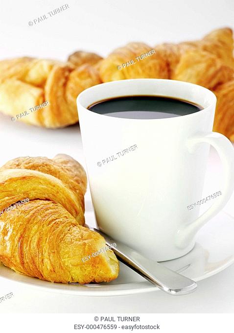 mug and croissants