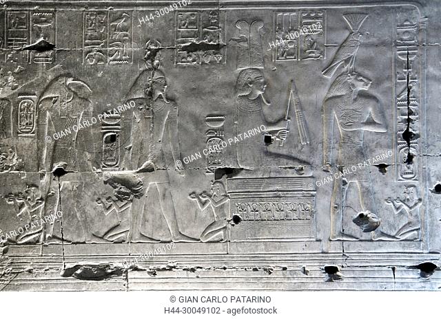 Abydos, Egypt, the mortuary temple of pharaoh Seti I, Menmaatra, (XIX° dyn. 1321-1186 B.C.)