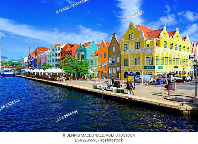 Handelskade Merchant Houses Willemstad Curaçao Dutch Caribbean Island Netherlands Southern Caribbean Island Cruise from Miami Florida