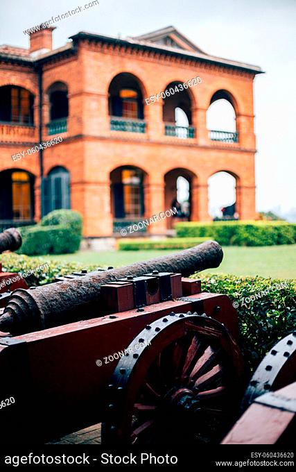Cannon in Tamsui Fort Santo Domingo, Taiwan - shallow depth