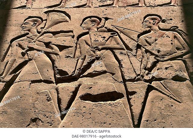Egypt - Ancient Thebes, Necropolis (World Heritage, Unesco, 1979) - Medinet Habu - mortuary temple of Ramses III (1184-1153 BC New Kingdom