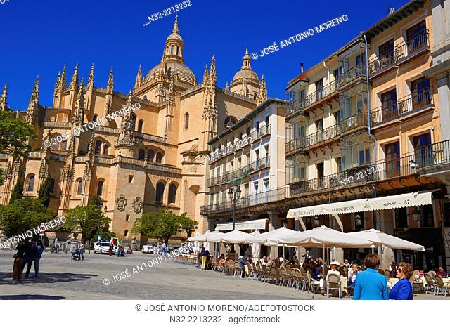 Cathedral, Main Square, Segovia, Castilla-Leon, Spain