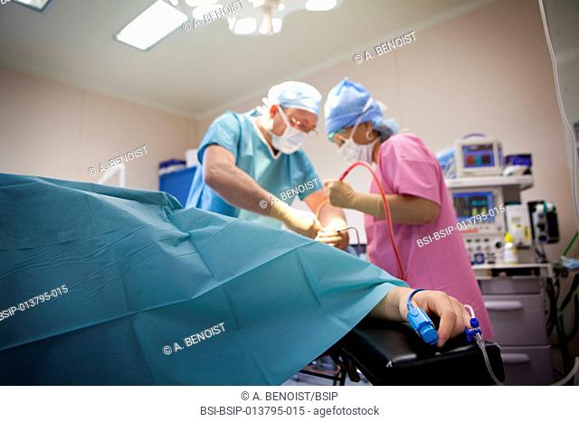 Reportage in a hospital. Dental surgery