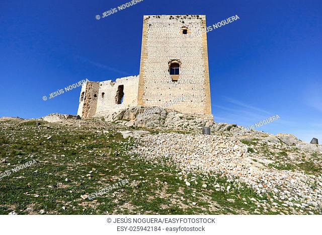 Castle of the Estrella (Hisn Atiba) of Teba, Malaga. Spain