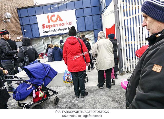 STOCKHOLM, SWEDEN ICA Supermarket opens at Telefonplan