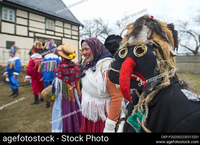Traditional carnival walks in The Museum houses and farming buildings in Kourim, Czech Republic, February 23, 2020. (CTK Photo/Josef Vostarek)