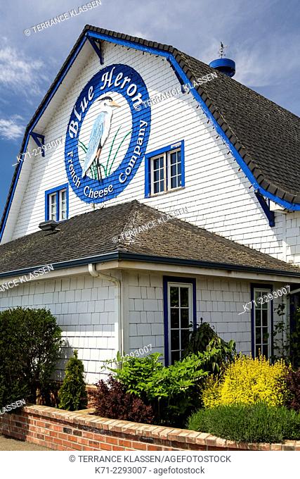 The Blue Heron French Cheese Company shop in Tillamook, Oregon, USA
