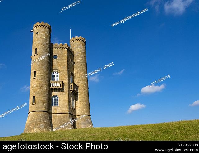 Broadway Tower is a famous landmark in The Cotswolds, Worcestershire, England, Europe