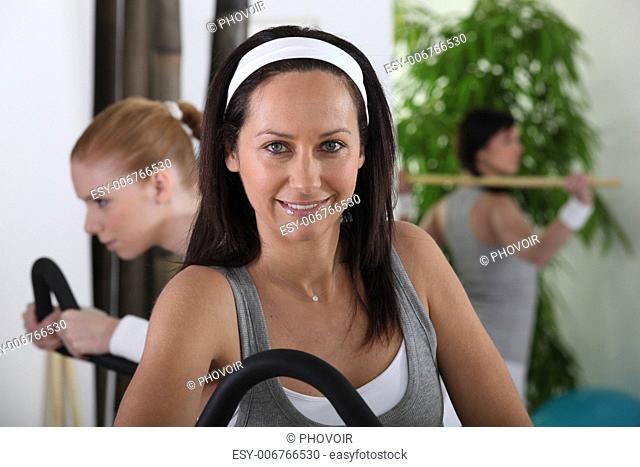 Women in fitness room