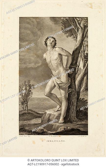 Giuseppe Asioli, Italian, 1783-1845, after Guido Reni, Italian, 1575-1642, Saint Sebastian, between 1800 and 1845, etching printed in black ink on wove paper