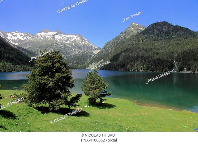 France, Occitanie, Hautes Pyrenees department (65), Aragnouet (Saint Lary Soulan area), natural reserve of Neouvielle, Oredon lake