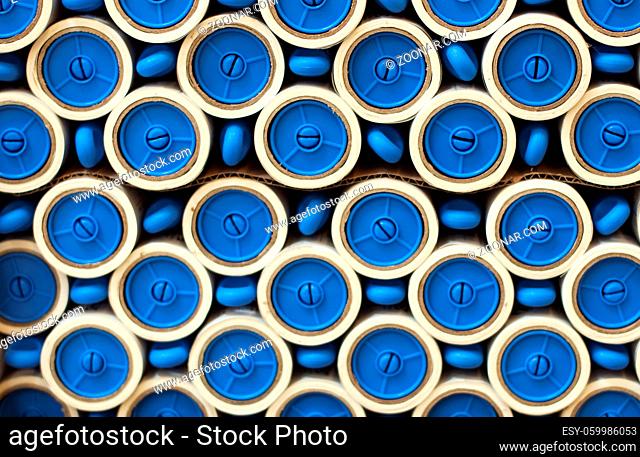 blue circles background with white shapes