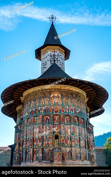 SUCEVITA, MOLDOVIA/ROMANIA - SEPTEMBER 18 : Exterior view of the Monastery in Sucevita in Moldovia Romania on September 18, 2018