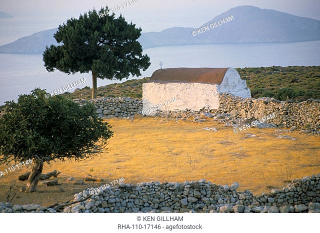 St. Stephanos chapel, Tilos, Dodecanese Islands, Greece, Europe