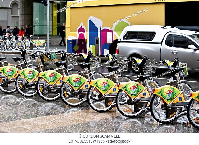 Australia, Queensland, Brisbane. Brisbane CityCycle Bike Hire