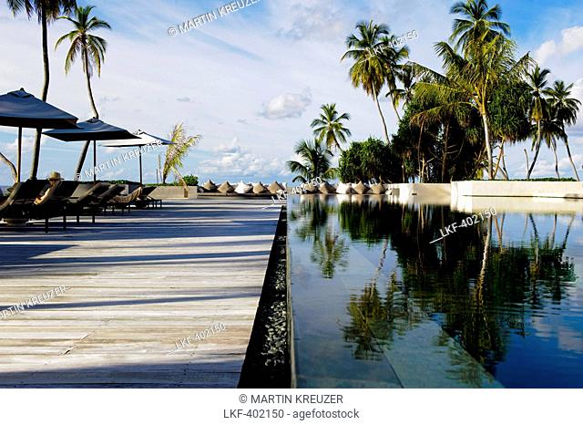 Main swimming pool at the Park Hyatt Maldives Hadahaa, Gaafu Alifu Atoll, North Huvadhoo Atoll, Maldives