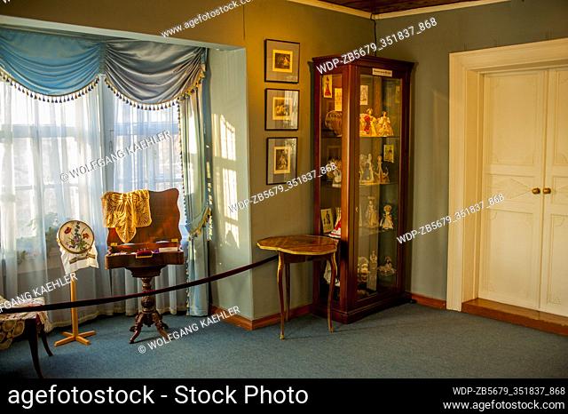 Interior of the Prince Volkonsky Mansion (Decembrist Museum) in Irkutsk, Siberia, Russia, who was one of the principle actors in the failed 1825 Decembrist...