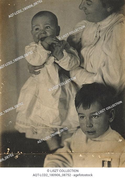 Gertrude O'Malley, Charles and baby Elizabeth; Gertrude Käsebier (American, 1852 - 1934); New York, New York, United States; 1907; Platinum print; 18